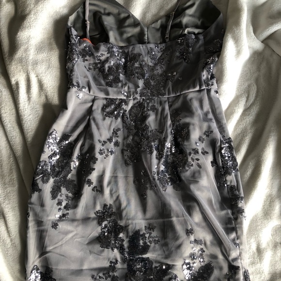 SALE Gorgeous Grey & Silver Luxmi Dress - Picture 5 of 6